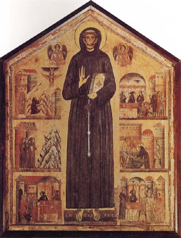 BERLINGHIERI, Bonaventura St Francis and Scenes from his Life oil painting image